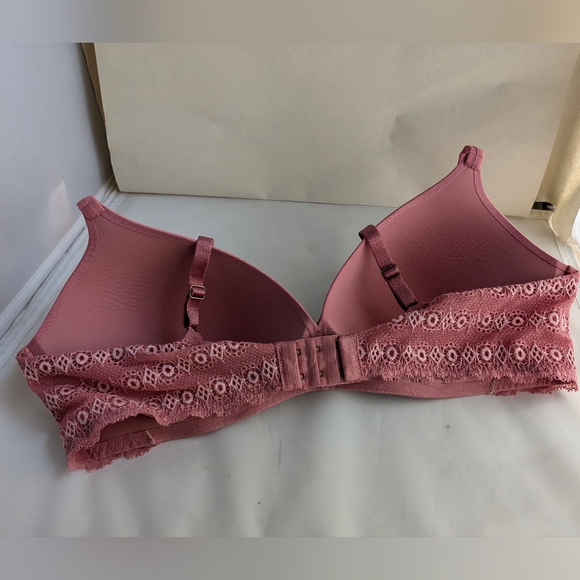 Victoria's Secret IPEX Lined No Wire Vintage Bra Set Pink Blue 38C - Picture 7 of 12